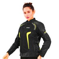 Women's Phoenix Riding Jacket - Black + Hi-Viz Neon - OutdoorTravelGear.com