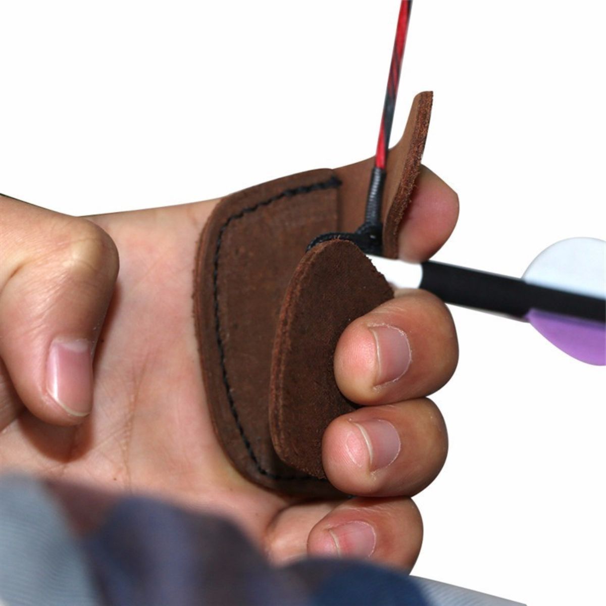 Leather Finger Tab - Left-Handed - ALSFGL - Archery Equipment 3