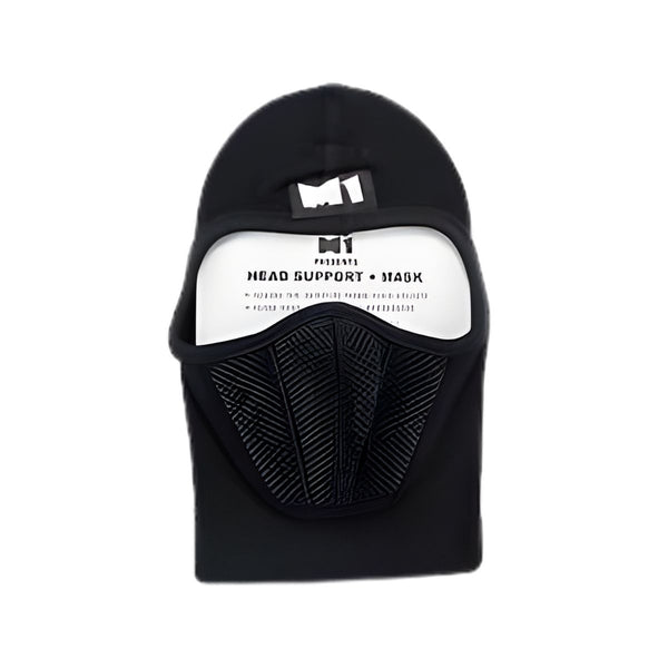 M1 Full Face Balaclava with Filter Mask & Head Support - Black