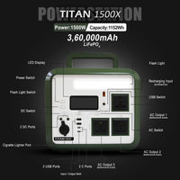 Titan 1500X - Compact Portable Power Station - 1500W | 1152Wh - OutdoorTravelGear.com