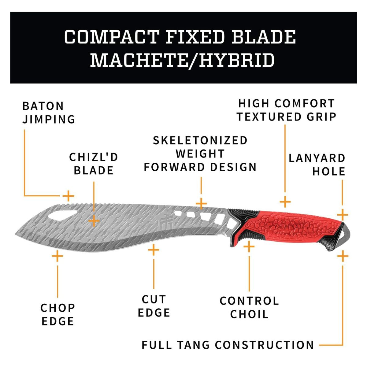 Versafix Pro Machete - Red - 31-003469 - OutdoorTravelGear.com