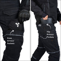 Outlaw - Riding Cargo Jeans - Charcoal Black - CORE-X - OutdoorTravelGear.com