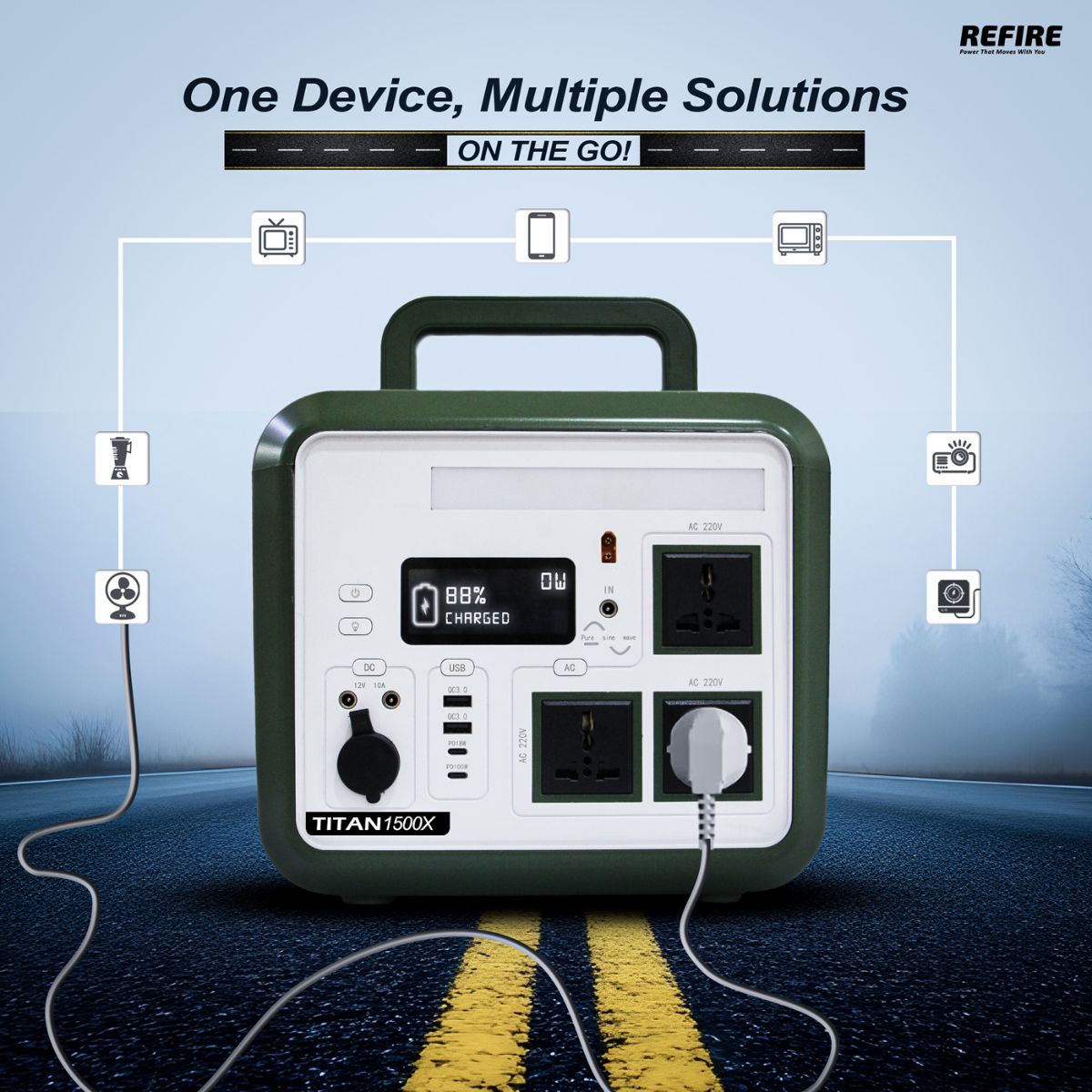 Titan 1500X - Compact Portable Power Station - 1500W | 1152Wh - OutdoorTravelGear.com
