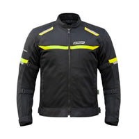 Comet Motorcycle Riding Jacket - Black + Neon - OutdoorTravelGear.com