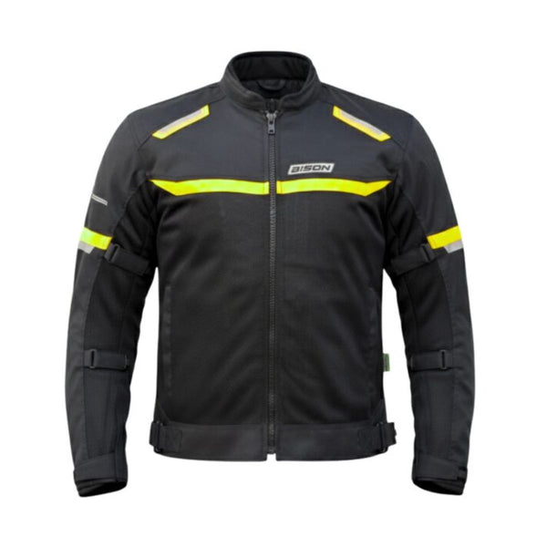 Comet Motorcycle Riding Jacket - Black + Neon - OutdoorTravelGear.com