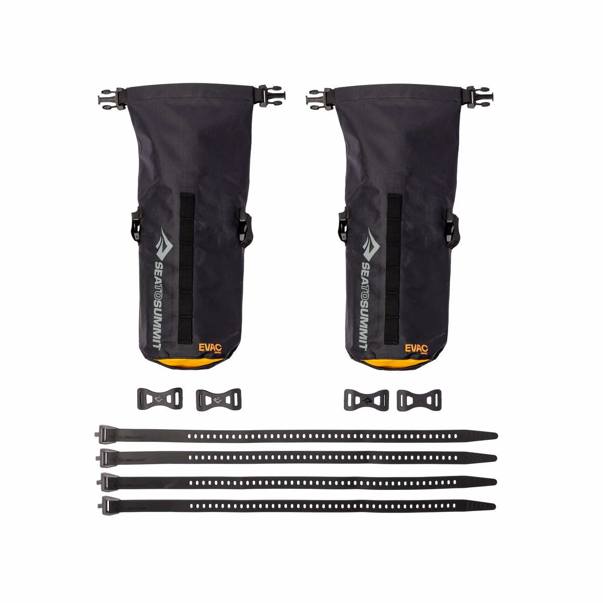 Evac Bikepack Cycling Dry Bag | 3.7 Litres - Black - Set of 2 Dry Bags - OutdoorTravelGear.com