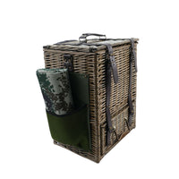 Willow Picnic Trolley Basket for Four with Cooler & Dining Set - OutdoorTravelGear.com