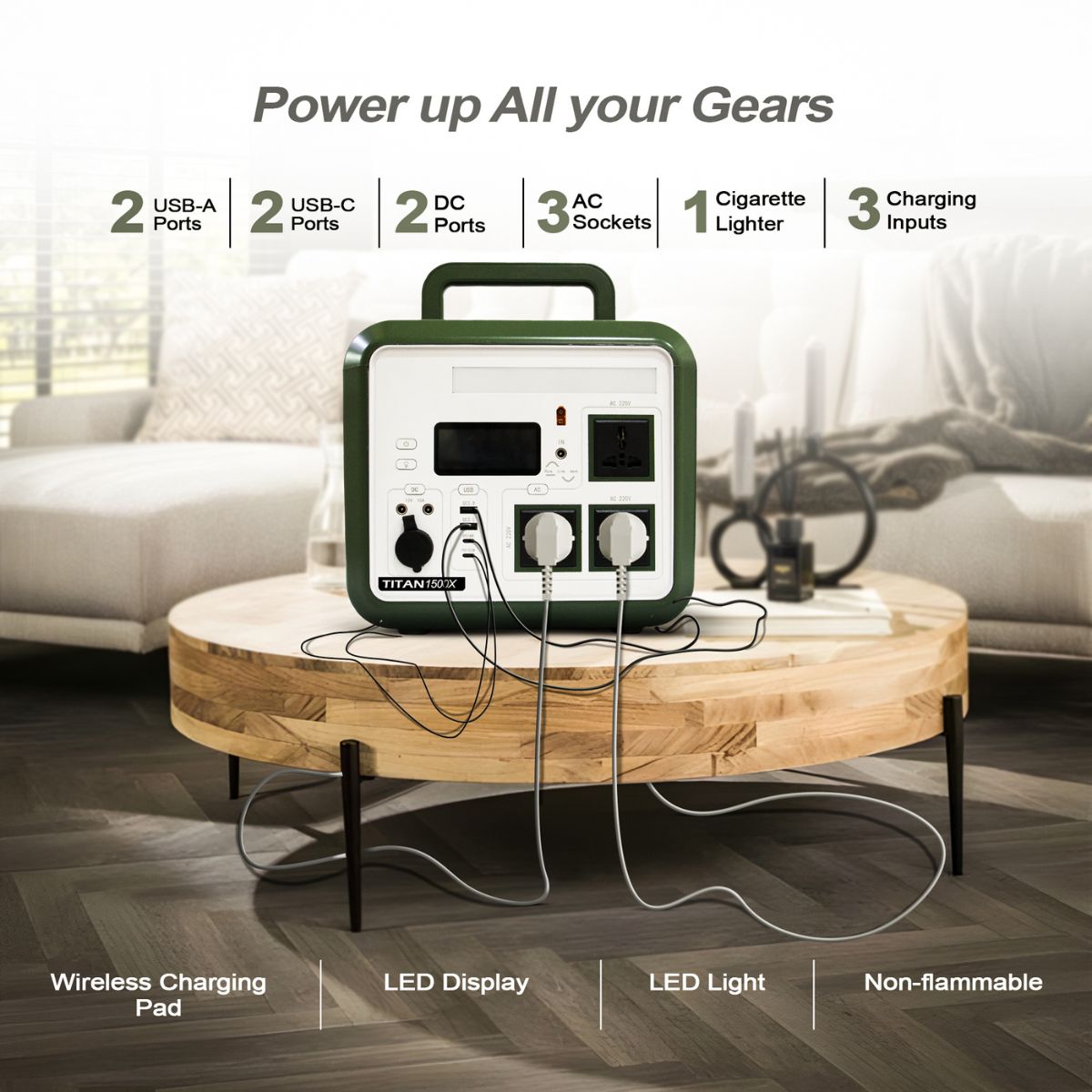 Titan 1500X - Compact Portable Power Station - 1500W | 1152Wh ...
