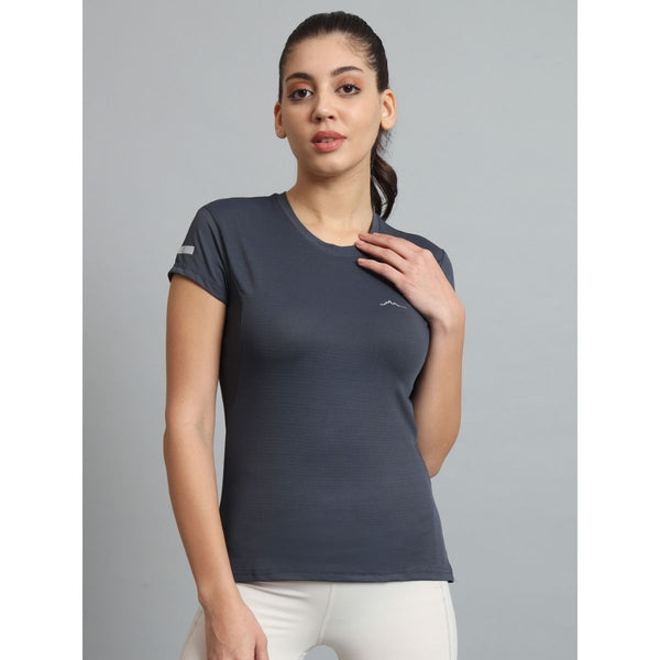 Women's Ultralight Athletic Half Sleeves T-Shirt - Metallic Grey 1
