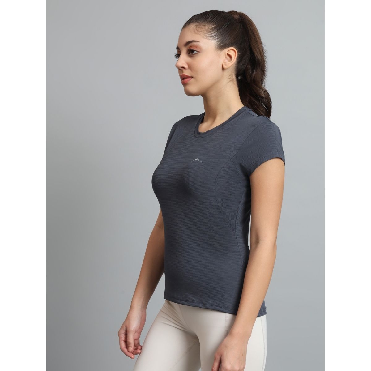 Women's Ultralight Athletic Half Sleeves T-Shirt - Metallic Grey 5