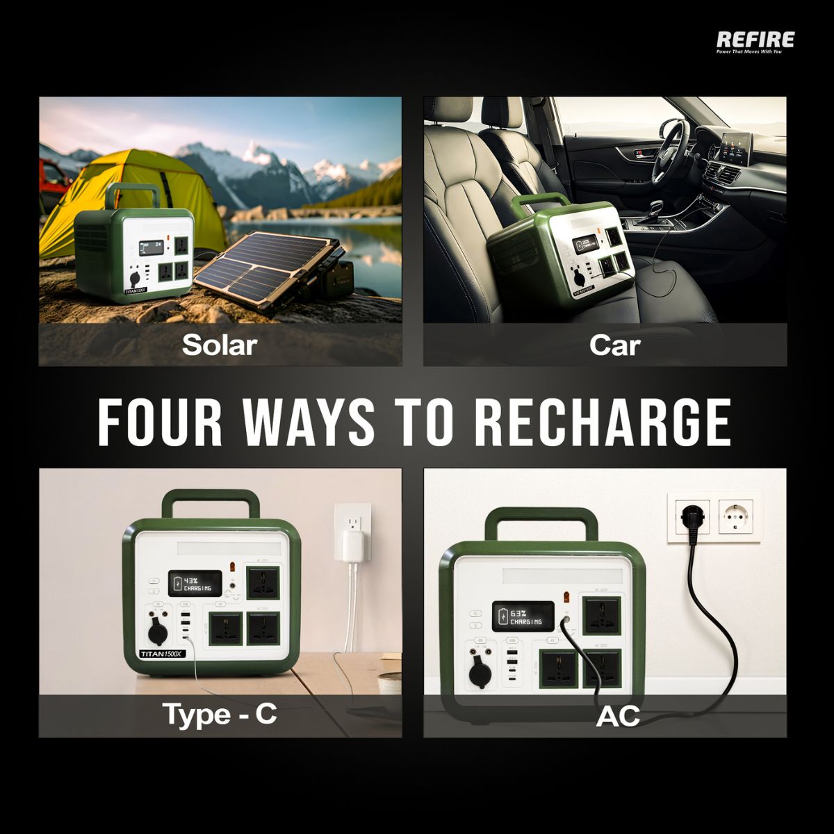 Titan 1500X - Compact Portable Power Station - 1500W | 1152Wh ...