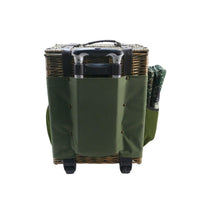 Willow Picnic Trolley Basket for Four with Cooler & Dining Set - OutdoorTravelGear.com
