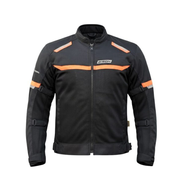 Comet Motorcycle Riding Jacket - Black + Orange - OutdoorTravelGear.com