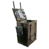 Willow Picnic Trolley Basket for Four with Cooler & Dining Set - OutdoorTravelGear.com