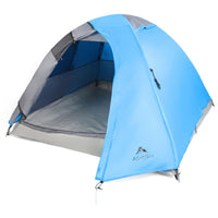 3-Person Camping Tent | UV Protection & Waterproof Flysheet | ET1100 - Aqua Blue - OutdoorTravelGear.com