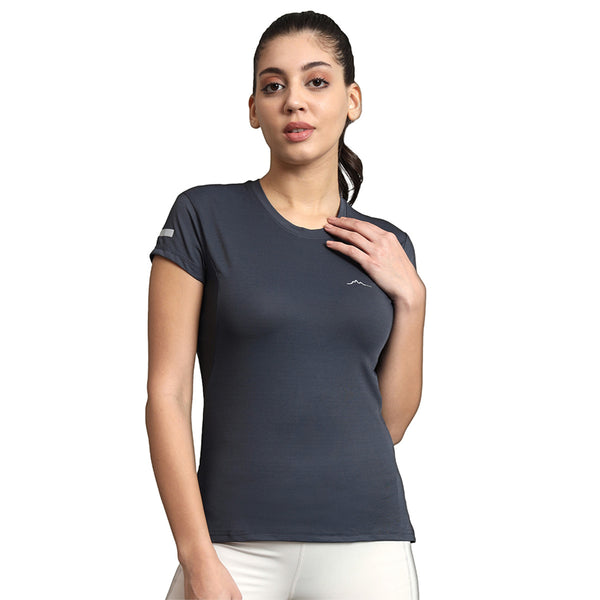 Women's Ultralight Athletic Half Sleeves T-Shirt - Metallic Grey - OutdoorTravelGear.com