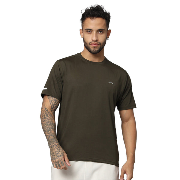 Men's Ultralight Athletic Half Sleeves T-Shirt - Olive - OutdoorTravelGear.com