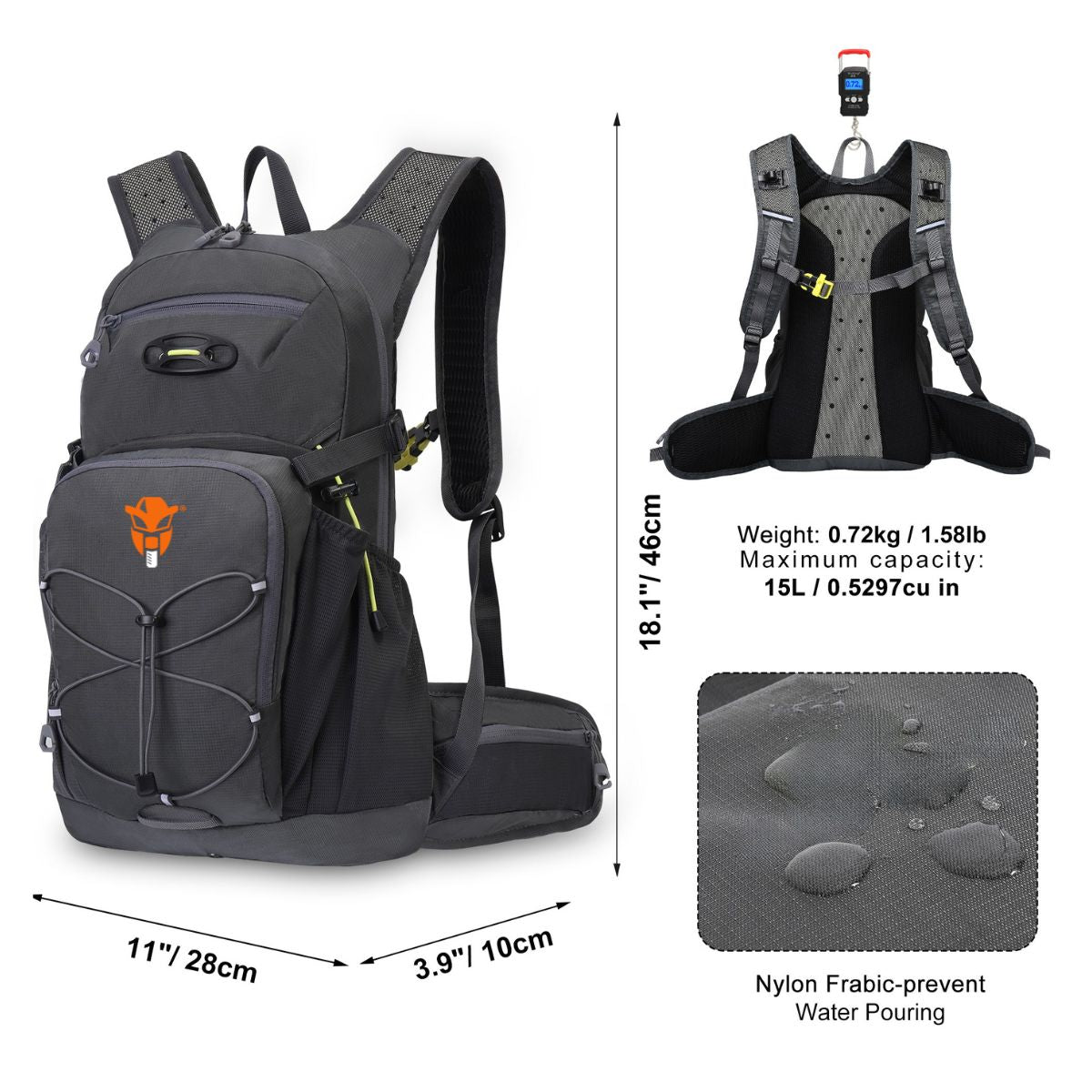 Hydration Reservoir Water Bladder - 2L + Stealth Pro Hydration Backpack - 15L COMBO - OutdoorTravelGear.com