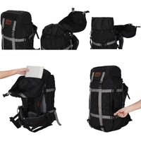 Rimpac Rucksack With Rain Cover - 45-50 Litres - Black - OutdoorTravelGear.com