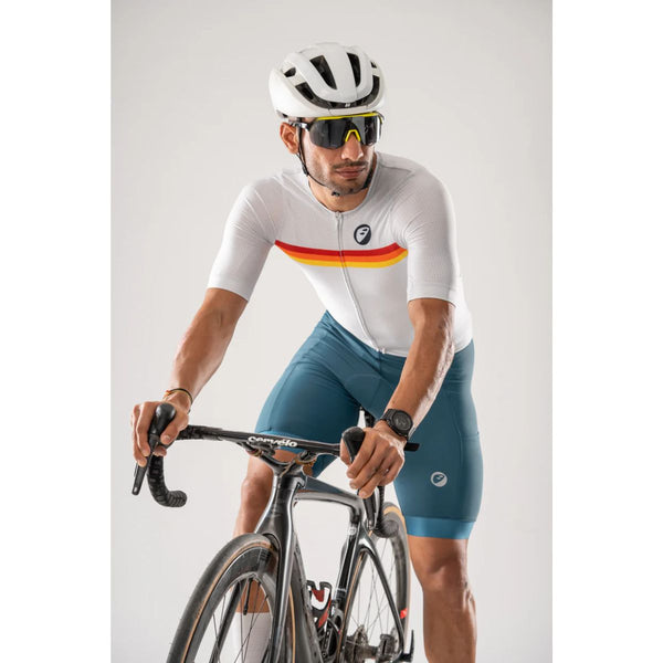 Mens Cycling - Endurance Bibless Shorts - Evolve - Teal Prima - OutdoorTravelGear.com