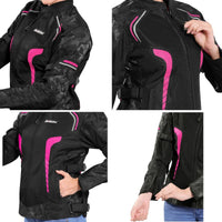 Women's Phoenix Riding Jacket - Black + Hi-Viz Pink - OutdoorTravelGear.com