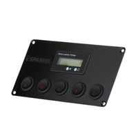 Switch Panel with 5 On/Off Switchs with Indicators | Battery Capacity Display - 173x90mm 12/24V DC RV - OutdoorTravelGear.com