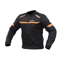Comet Motorcycle Riding Jacket - Black + Orange - OutdoorTravelGear.com