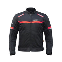 Comet Motorcycle Riding Jacket - Black + Red - OutdoorTravelGear.com