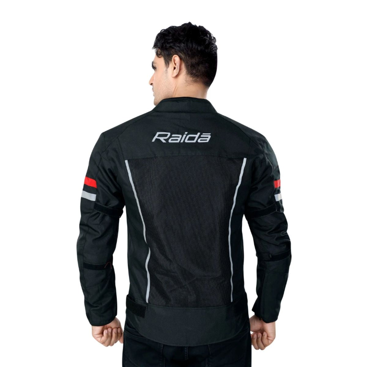 Tourer Riding Jacket with Armours - Black + Red - OutdoorTravelGear.com