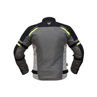 Raptor V.2 Motorcycle Riding Jacket - Black+Grey+HI-VIZ Green - OutdoorTravelGear.com