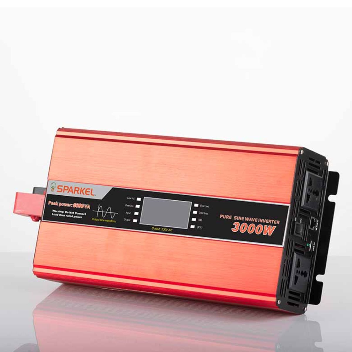 Solar Compact Car Inverter - 24V DC to 230V AC Pure Sine Wave - Output 3000W 1
