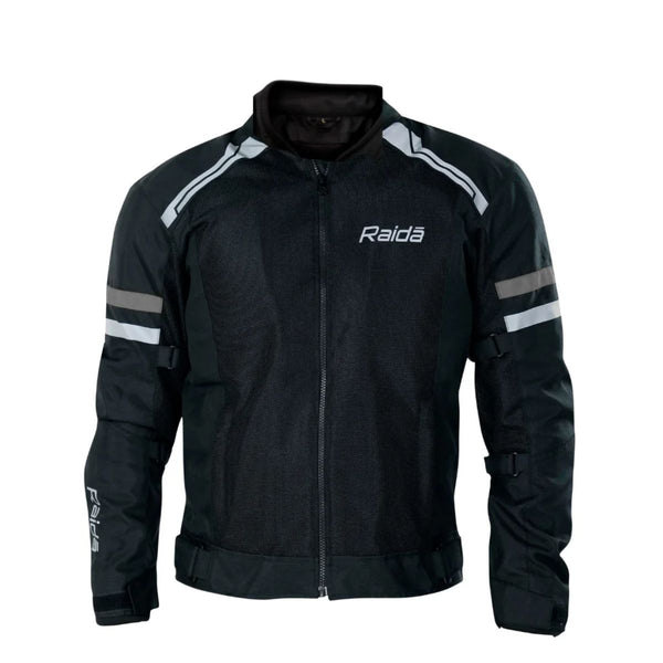 Tourer Riding Jacket with Armours - Black + Grey - OutdoorTravelGear.com