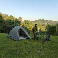 2-Person Dome Waterproof Camping Tent with Aluminium Poles | 2500 mm Waterproof Rating - AL ET1102 | Olive Green - OutdoorTravelGear.com