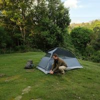 2-Person Dome Waterproof Camping Tent with Aluminium Poles | 2500 mm Waterproof Rating - AL ET1102 | Olive Green - OutdoorTravelGear.com