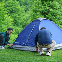 2-Person Camping Tent | Water Resistant |UV Protection & Wind ready | ET1102 - Navy Blue - OutdoorTravelGear.com