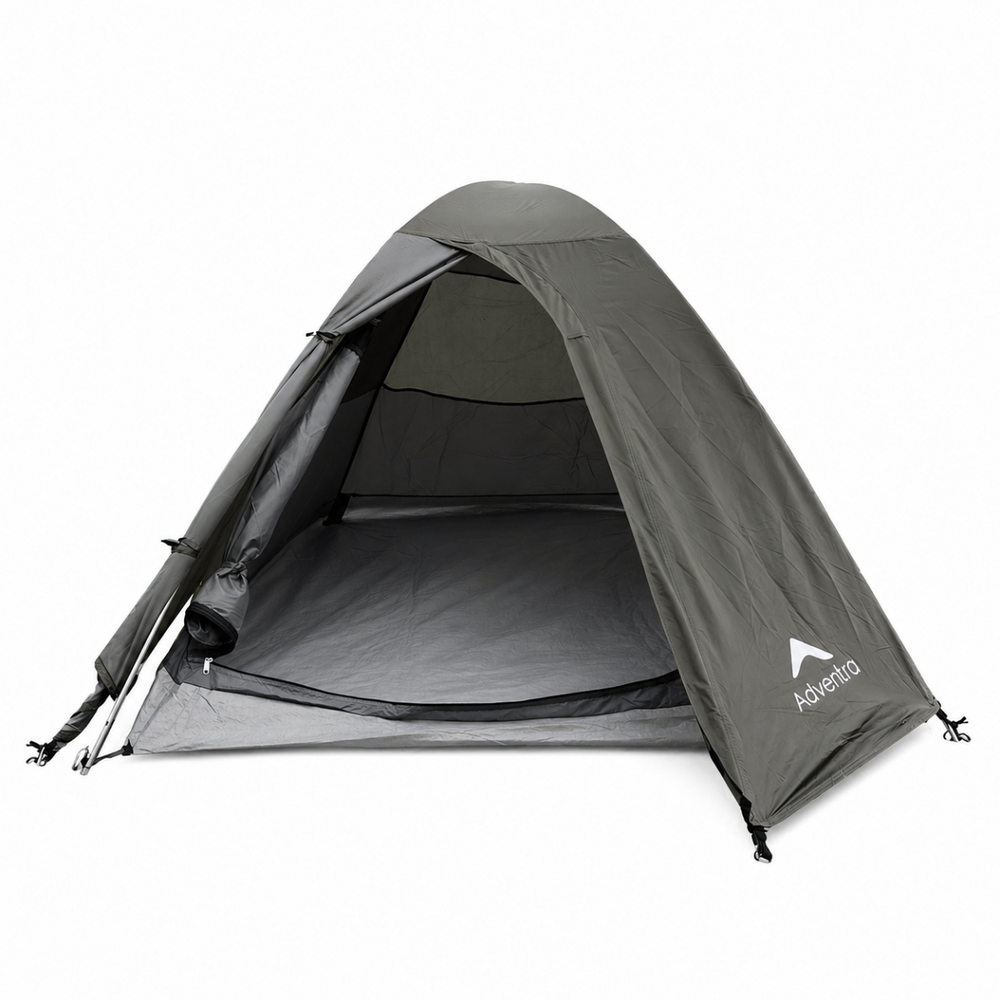 2-Person Dome Waterproof Camping Tent with Aluminium Poles | 2500 mm Waterproof Rating - AL ET1102 | Olive Green 1 2-Person Dome Waterproof Camping Tent with Aluminium Poles | 2500 mm Waterproof Rating - AL ET1102 | Olive Green