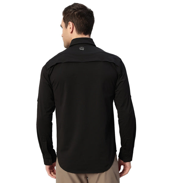 Men's TechFlex Cargo Shirt - Black - OutdoorTravelGear.com