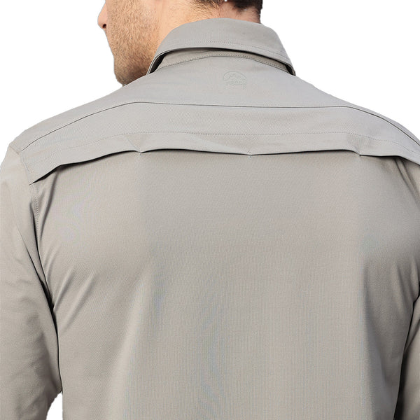 Men's TechFlex Cargo Shirt - Light Grey - OutdoorTravelGear.com