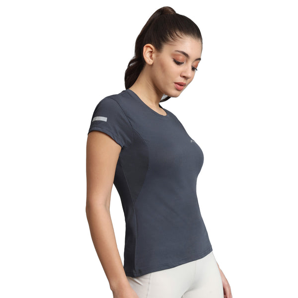 Women's Ultralight Athletic Half Sleeves T-Shirt - Metallic Grey - OutdoorTravelGear.com