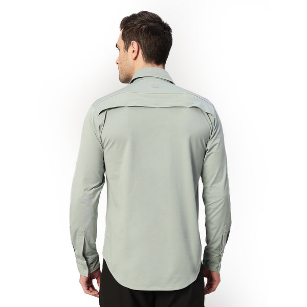 Men's TechFlex Cargo Shirt - Sage Green - OutdoorTravelGear.com