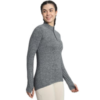 Women's Nomadic Full Sleeves T-Shirt / Baselayer with Extra Stretch - Charcoal Gray - OutdoorTravelGear.com