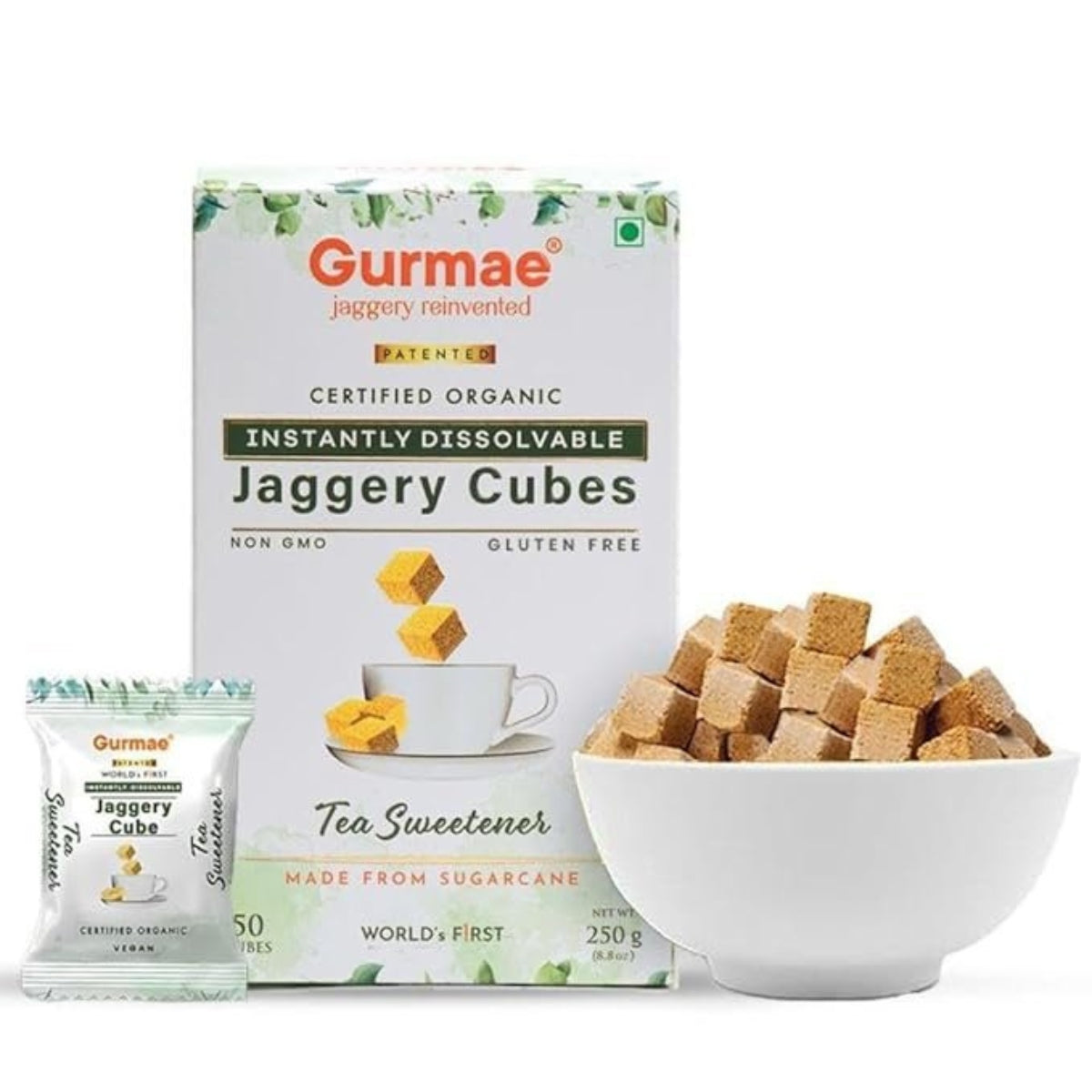 Gurmae Instant Tea Sweetener - Organic Sugarcane Jaggery Cubes