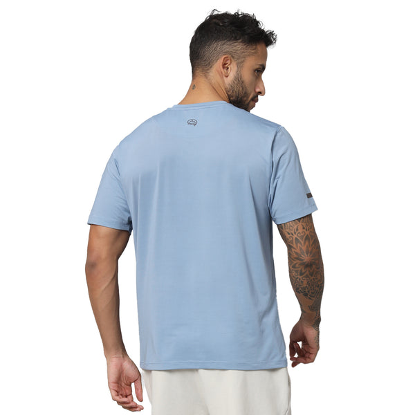 Men's Ultralight Athletic Half Sleeves T-Shirt - Dusk Blue - OutdoorTravelGear.com