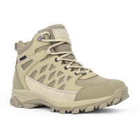 Men Waterproof Mid-Top Hiking Shoes with Cushioned Comfort | WH1107 - Beige - OutdoorTravelGear.com