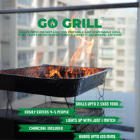 Go Grill - Instant Lighting Disposable Barbeque Grill
