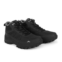 Men Mid-Top Hiking Shoes with Anti-Skid Full Rubber Sole | EH900 - Full Black - OutdoorTravelGear.com