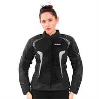 Women's Phoenix Riding Jacket - Black + Hi-Viz Grey - OutdoorTravelGear.com
