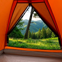 2-Person Camping Tent | Water Resistant |UV Protection & Wind ready | ET1102 - Orange - OutdoorTravelGear.com