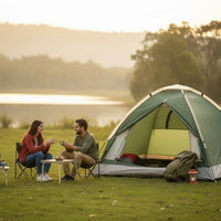 2-Person Camping Tent | Water Resistant |UV Protection & Wind ready | ET1102 - Green - OutdoorTravelGear.com