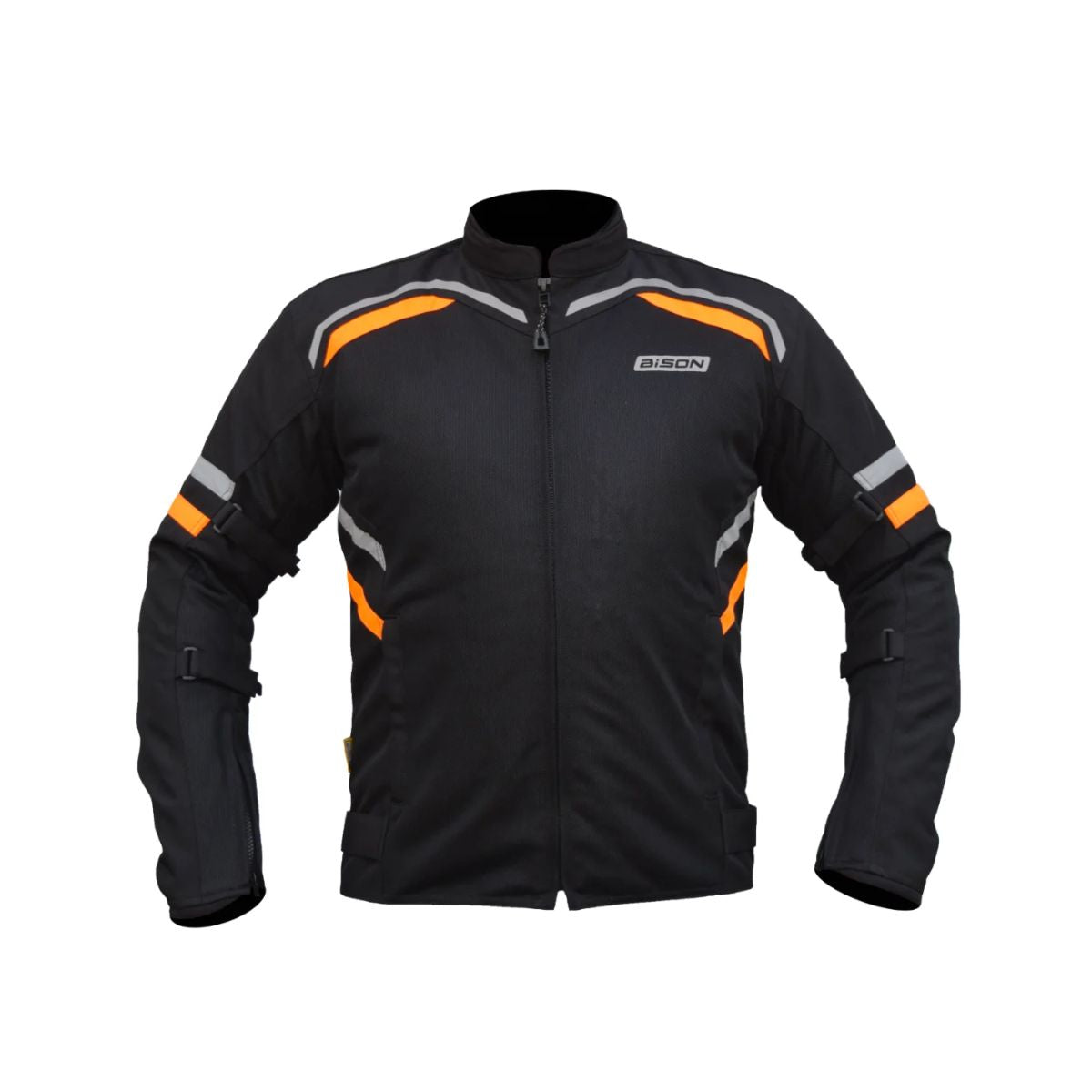 Raptor V.2 Motorcycle Riding Jacket - Black+Hi-Viz Orange - OutdoorTravelGear.com